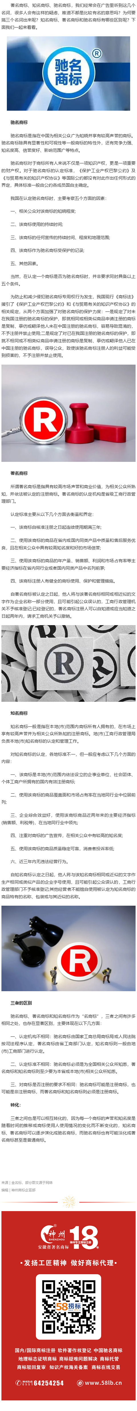 知名商標、著名商標和馳名商標有哪些不同？